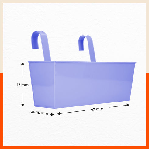 LEA Hanging Metal Pot Holders / Planters for Home / Balcony / Garden | Lavender
